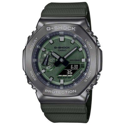 Casio Analog-Digital Green Dial Mens Watch-GM-2100B-3ADR