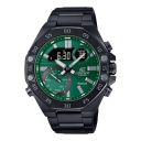 Casio Analog-Digital Green Dial Mens Watch-ECB-10DC-3ADF...