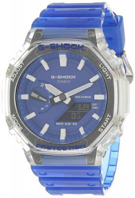 Casio Analog-Digital Blue Dial Mens Watch-GA-2100HC-2ADR
