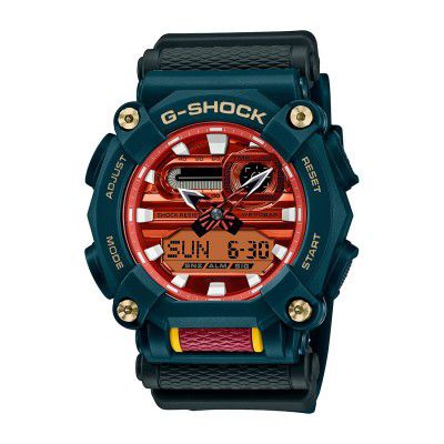 Casio Analog-Digital Orange Dial Mens Watch-GA-900DBR-3ADR