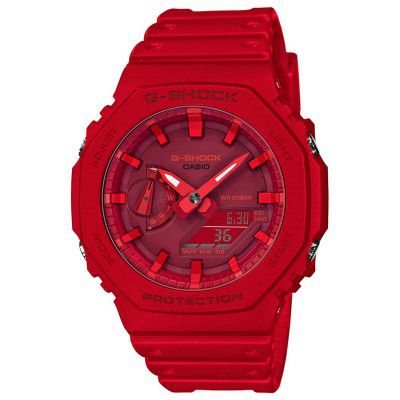 Casio Analog-Digital Red Dial Mens Watch-GA-2100-4ADR (G988)