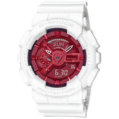 Casio Analog-Digital Red Dial Mens Watch-GA-110DBR-7ADR