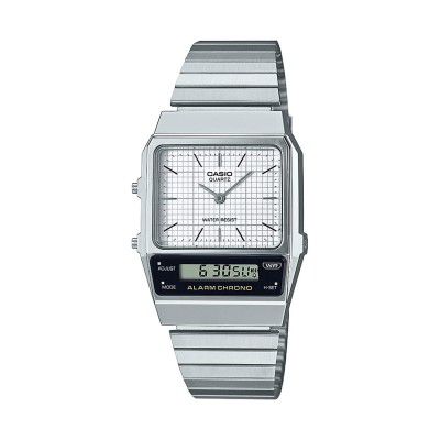 Casio Analog-Digital White Dial Unisexs Watch-AQ-800E-7ADF