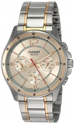 Casio Analog Rose Gold Dial Mens Watch-MTP-1374HRG-9AVIF (A1651)