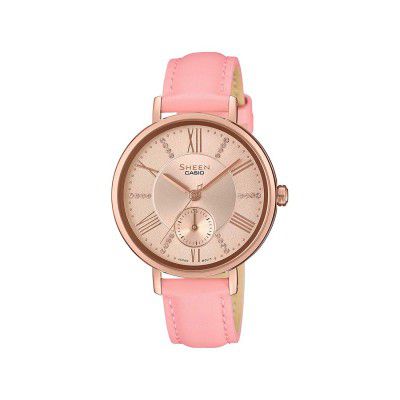 Casio Analog Rose Gold Dial Women's Watch - SHE-3066PGL-4AUDF (SX239)