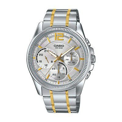 Casio Analog Silver Dial Mens Watch-MTP-E305HSG-9AVIF (A1664)