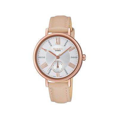 Casio Analog Silver Dial Women's Watch - SHE-3066PGL-7BUDF (SX241)