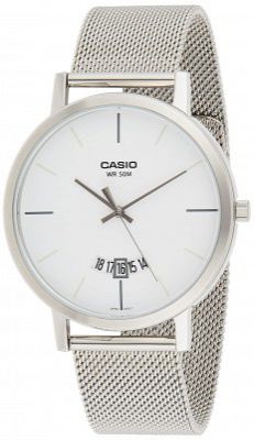 Casio Analog White Dial Mens Watch-MTP-B100M-7EVDF