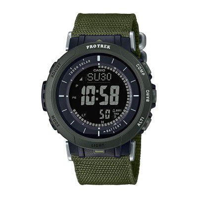 Casio Digital Black Dial Mens Watch-PRG-30B-3DR