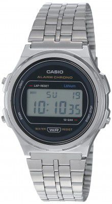 Casio Digital Black Dial Unisex-Adult Watch-A171WE-1ADF