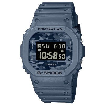 Casio Digital Blue Dial Mens Watch-DW-5600CA-2DR