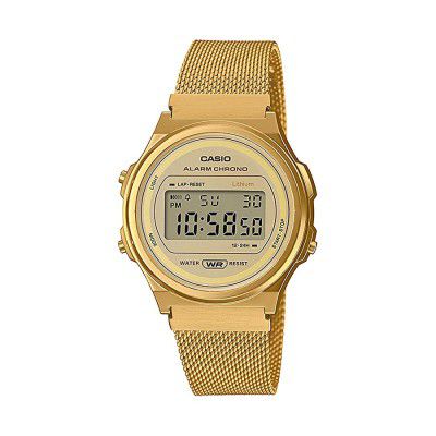 Casio Digital Gold Dial Watch-A171WEMG-9ADF