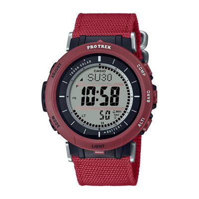 Casio Digital Gray Dial Mens Watch-PRG-30B-4DR