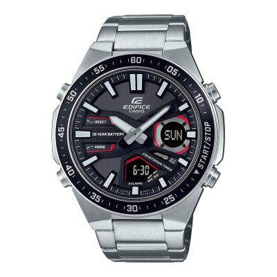 Casio Edifice Analog-Digital Black Dial Mens Watch-EFV-C110D-1A4VDF