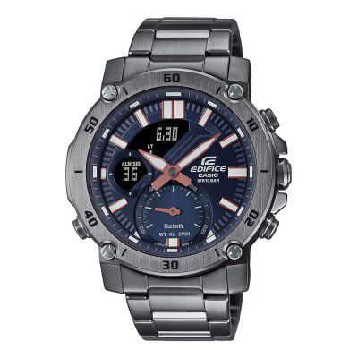 Casio Edifice Analog-Digital Black Dial Mens Watch-ECB-20DC-1ADF