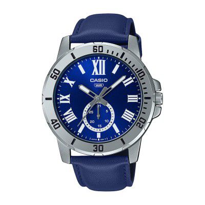 Casio Enticer Men Analog Blue Dial Watch-MTP-VD200L-2BUDF