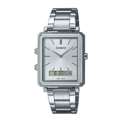 Casio Enticer Men Analog-Digital White Dial Watch-MTP-B205D-7EDF