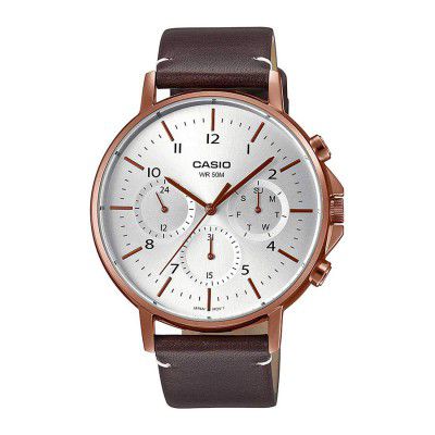 Casio Enticer Men Analog Rose Gold Dial Watch-MTP-E321RL-5AVDF