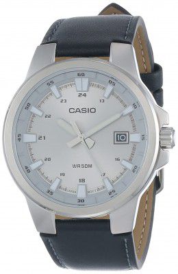 Casio Enticer Men Analog Silver Dial Watch-MTP-E173L-7AVDF
