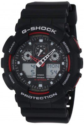 Casio G-Shock Analog-Digital Black Dial Mens Watch-GA-100-1A4DR (G272)