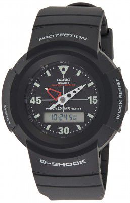 Casio G-Shock Analog-Digital Black Dial Mens Watch-AW-500E-1EDR