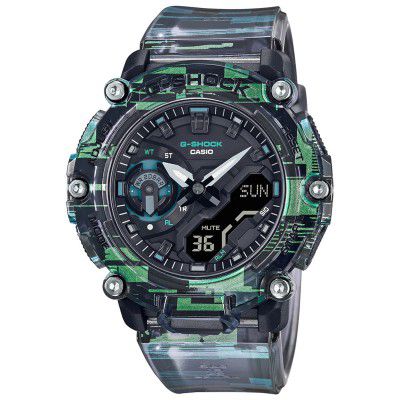 Casio G-Shock Analog-Digital Green Dial Mens Watch-GA-2200NN-1ADR