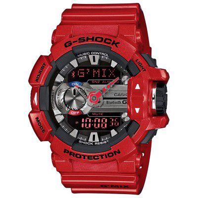 Casio G-Shock Analog-Digital Red Dial Mens Watch-GBA-400-4ADR (G559)