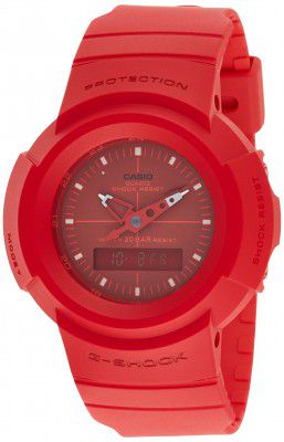 Casio G-Shock Analog-Digital Red Dial Mens Watch-AW-500BB-4EDR