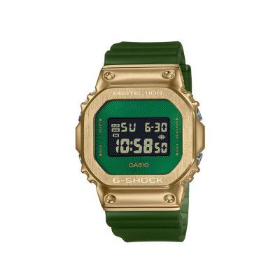 Casio G-Shock GM-5600CL-3DR Gold IP Green Digital Dial Translucent Green Resin Strap Men's Watch Shock and 200M Water Resistant G1437