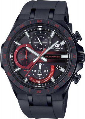 Casio Mens 40-49 mm Edifice Black Dial Resin Analogue-Digital Watch - ED523