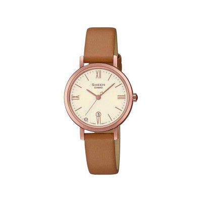 Casio Sheen Analog Rose Gold Dial Women's Watch - SHE-4540CGL-9AUDF (SX279)