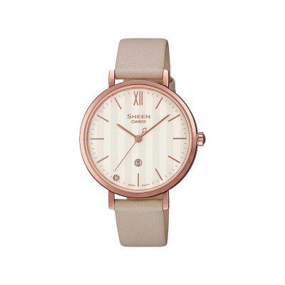 Casio Sheen Analog Silver Dial Women's Watch-SX275