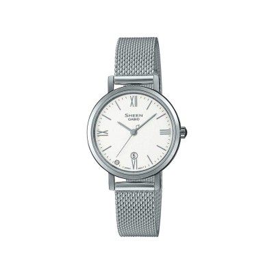 Casio Sheen Analog White Dial Womens Watch-SHE-4540M-7AUDF