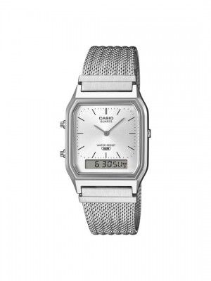 CASIO Unisex Dial & Stainless Steel Wrap Around Straps Analogue and Digital Watch D418a