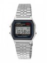 CASIO Vintage A159W-N1DF Black Digital Dial Silver Stainless Steel Band D339...