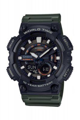 Casio Youth Combination Analog-Digital Black Dial Men's Watch - AEQ-110W-3AVDF (AD223)