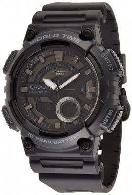 Casio Youth Combination Analog-Digital Black Dial Mens Watch-AEQ-110W-1BVDF
