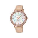 Casio Sheen Analog Mother of Pearl Dial Women's Watch - SHE-4052PGL-7BUDF(SX246)...