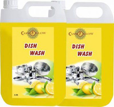 casmoglow Dish Cleaning Gel Non Acidic Dishwashing Detergent Dish Cleaning Gel  (Lemon, 2 x 5 L)
