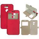 Casotec Premium Kickstand Caller-id Flip Case Cover with Snap Button Closure for Xiaomi Redmi 4 Prime - Red...