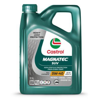 Castrol MAGNATEC SUV 5W-40 A3/B4 Full Synthetic Engine Oil for Petrol, CNG and Diesel SUV 3.5L