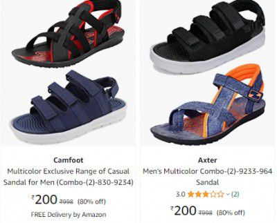 Casual Mens Sandal Upto 80% Off | Starts ₹200