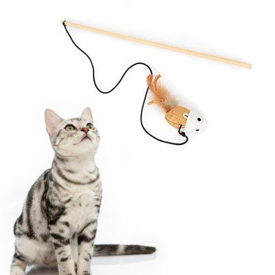 Cat and Dog Playing Stick |Durable Dog and cat Teaser Playing Stick 