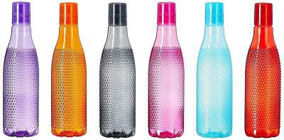 Catron Fridge Water Plastic Bottle Set Checkered Pattern, 1000 ML (4)