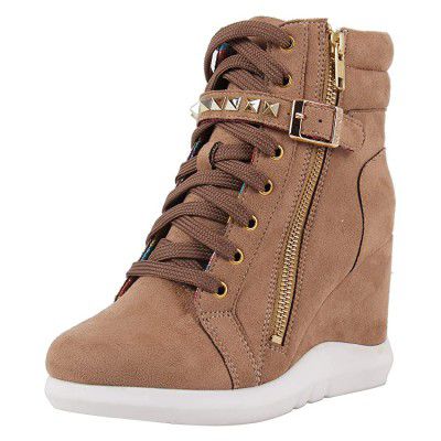 Catwalk Womens Studded Heeled Booties