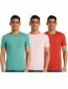 Cazibe Men Regular Fit T-Shirt (Pack Of 3) S.Green/Orange/Pink Xl...