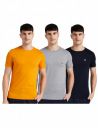 Cazibe Men T-Shirt Navy/Grey/Mustard M...