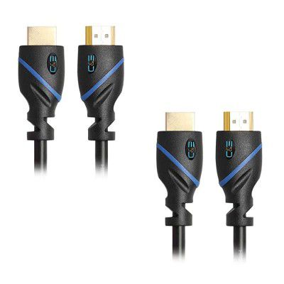 C&E CNE511122 (12 Feet/3.6 Meters) High Speed HDMI Cable Male to Male with Ethernet and Audio Return (2 Pack) (Black)