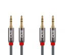C&E CNE722900 50ft(15.2M) 3.5mm Aux Male to Male Extension Stereo Audio Cable Grey (50 Feet/15.2 Meters) Compatible for iPhone, iPad or Smartphones, Tablets, Media Players (2 Pack)...