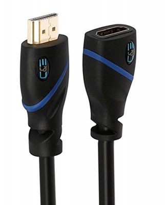 C&E High Speed HDMI Cable Male to Female with Ethernet Black (30 Feet/9.1 Meters)